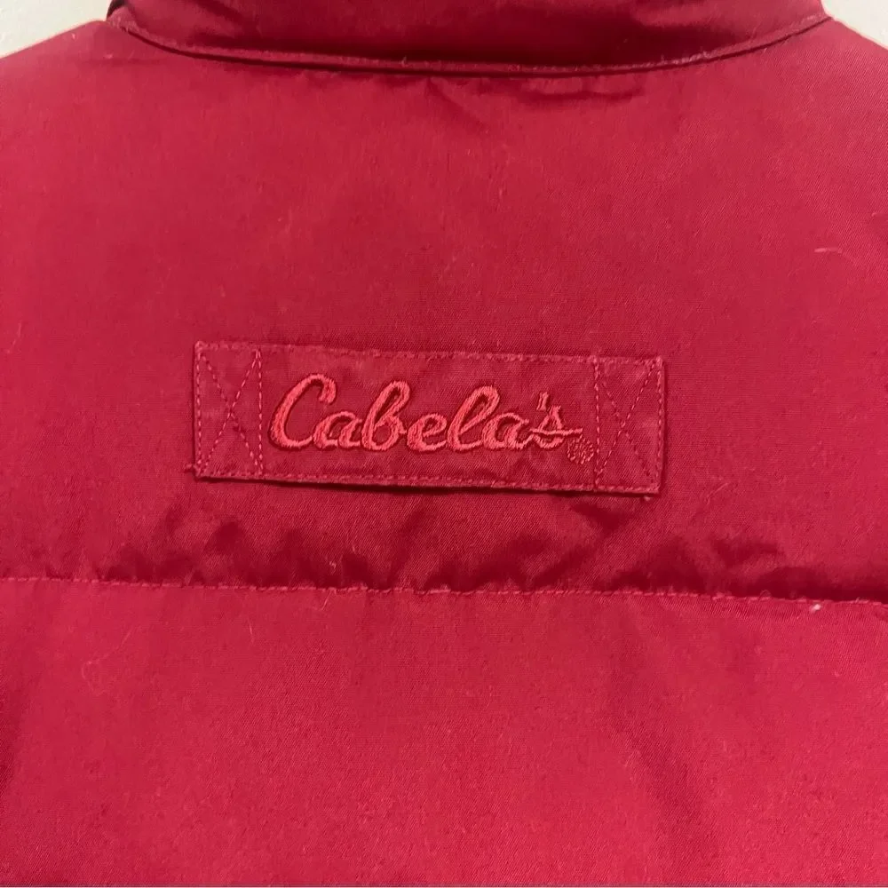 Cabela's Men's Bold Red Quilted fleece lined Vest sm
